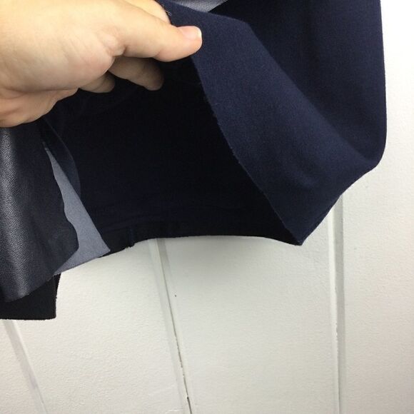 Bailey 44 Meryl Navy Faux Leather Wrap Skirt - M - Picture 10 of 14